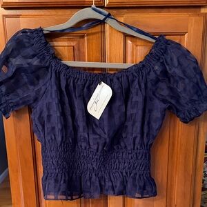 Navy blouse